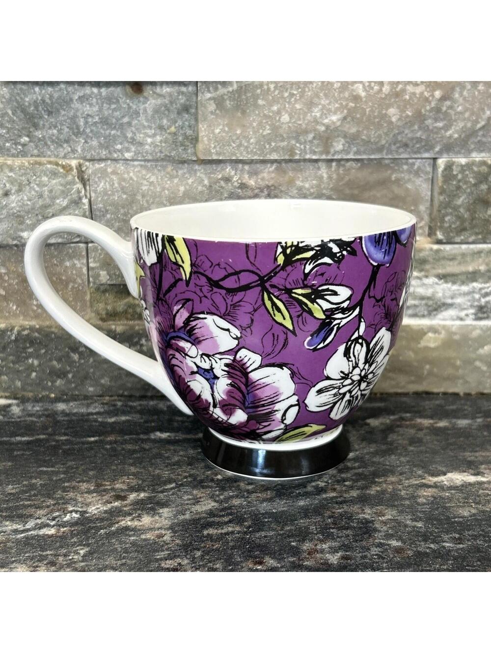 Portobello By Inspire - Purple Flowers Coffee Tea Cup Great Condition!